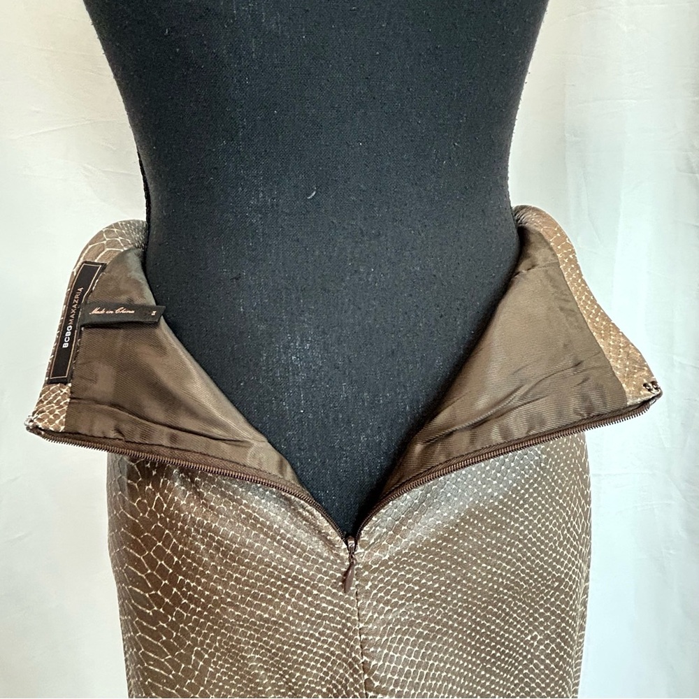 Bcbgmaxazria Taupe Brown Python Snake Print Genui… - image 6